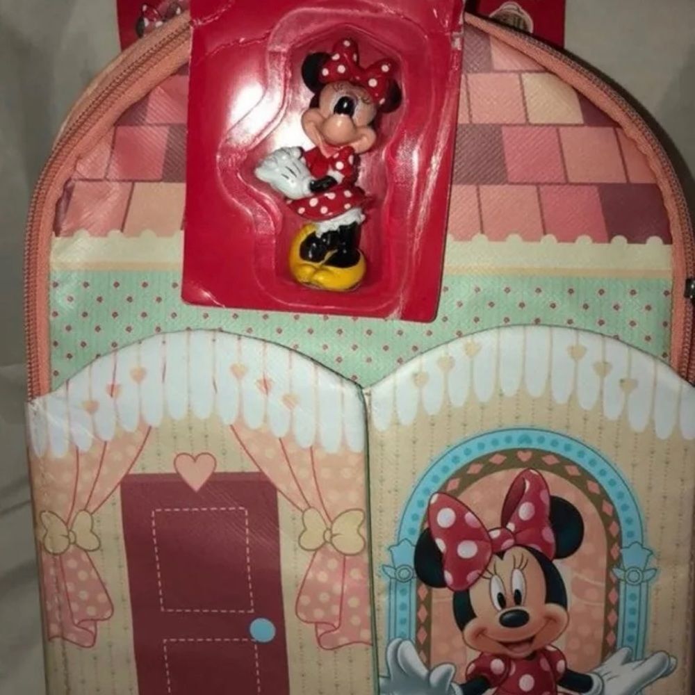 Disney Minnie Mouse Polka Dot Play Mat Playset Backpack Shanghai Disneyland
